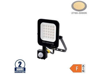 20W LED SMD Fluter schwarzes Gehäuse mit Bewegungsmelder Warmweiß