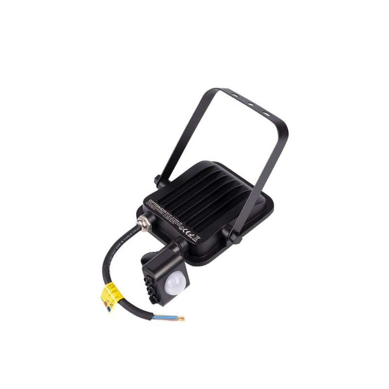 20W LED SMD Fluter schwarzes Gehäuse mit Bewegungsmelder Warmweiß