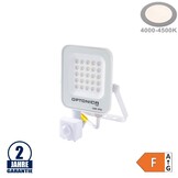 20W LED SMD Fluter weißes Gehäuse mit Bewegungsmelder Neutralweiß