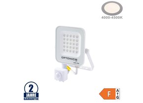 20W LED SMD Fluter weißes Gehäuse mit Bewegungsmelder Neutralweiß