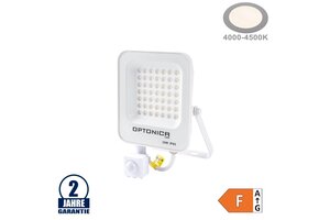 30W LED SMD Fluter weißes Gehäuse mit Bewegungsmelder Neutralweiß