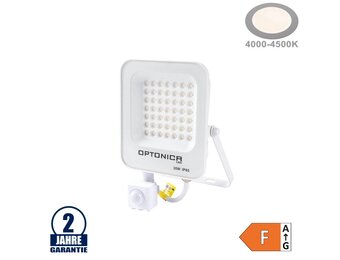 30W LED SMD Fluter weißes Gehäuse mit Bewegungsmelder Neutralweiß