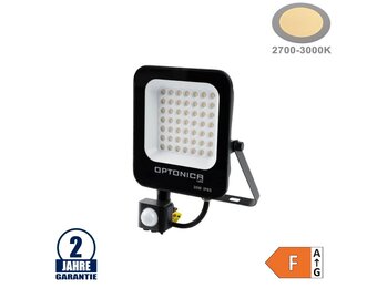 30W LED SMD Fluter schwarzes Gehäuse mit Bewegungsmelder Warmweiß