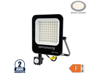50W LED SMD Fluter schwarzes Gehäuse mit Bewegungsmelder Neutralweiß