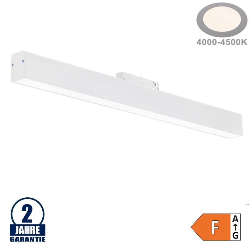 20W LED Leuchte 60cm für 48V Stromschiene R35 Magnetic Line Weiß Neutralweiß