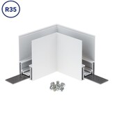 Eckstück R35 Aufputz für 48V Stromschiene Magnetic Line Weiß