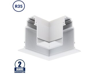 Eckstück R35 Einbau für 48V Stromschiene Magnetic Line Weiß