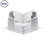 Eckstück R35 Einbau V2 für 48V Stromschiene Magnetic Line Weiß