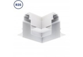 Eckstück R35 Einbau V2 für 48V Stromschiene Magnetic Line Weiß