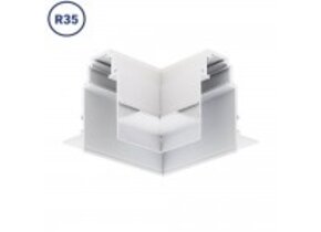 Eckstück R35 Einbau V2 für 48V Stromschiene Magnetic Line Weiß