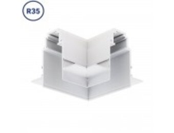 Eckstück R35 Einbau V2 für 48V Stromschiene Magnetic Line Weiß