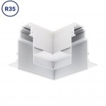 Eckstück R35 Einbau V2 für 48V Stromschiene Magnetic Line Weiß