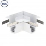 Eckstück R35 Einbau V2 für 48V Stromschiene Magnetic Line Weiß