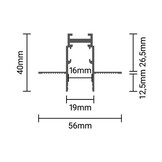 48V Stromschiene R15 Einbau V2 Magnetic Line Schwarz 1,5m