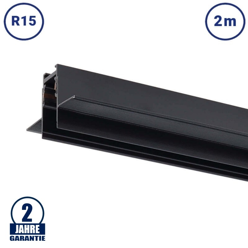 48V Stromschiene R15 Einbau V2 Magnetic Line Schwarz 2m