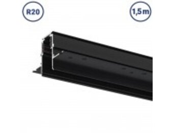 48V Stromschiene R20 Einbau V2 Magnetic Line Schwarz 1,5m