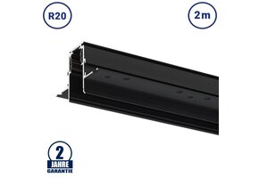 48V Stromschiene R20 Einbau V2 Magnetic Line Schwarz 2m