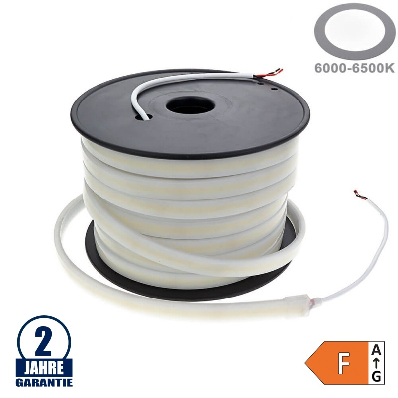 504SMD/m 6W/m 48V COB LED Streifen Kaltweiß IP67 20m