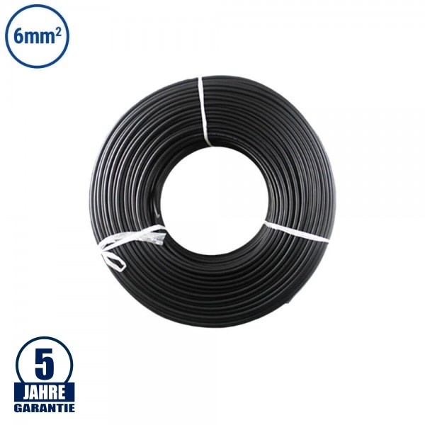 Solar PV Aderleitung 1500V DC Schwarz 1m