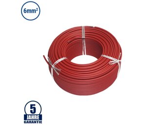 Solar PV Aderleitung 1500V DC Rot 1m