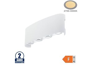 8W LED Wandleuchte Weiß Warmweiß