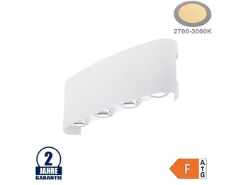 8W LED Wandleuchte Weiß Warmweiß