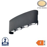 8W LED Wandleuchte Schwarz Warmweiß