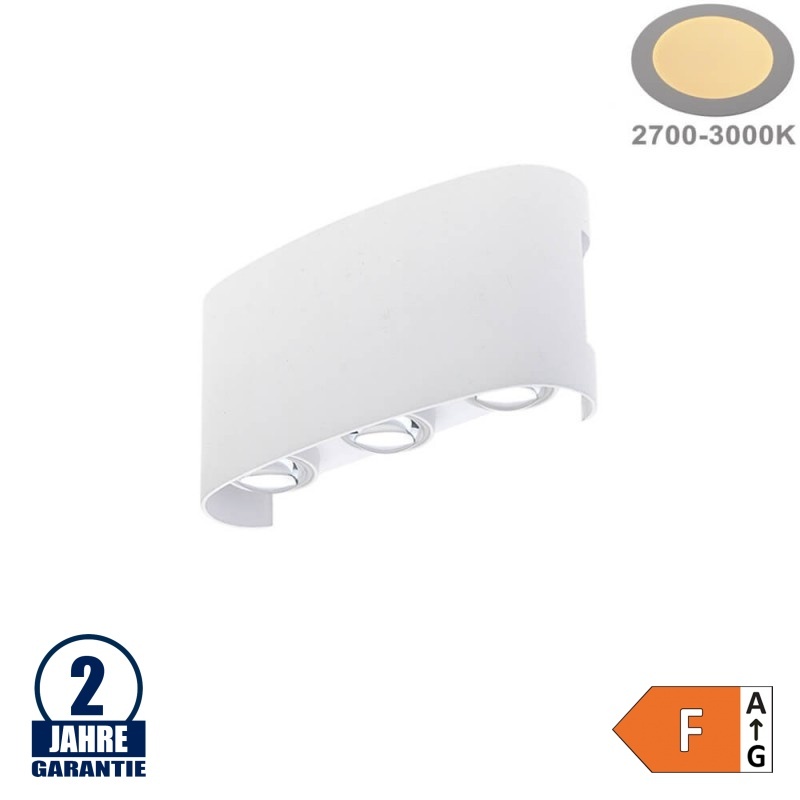 6W LED Wandleuchte Weiß Warmweiß