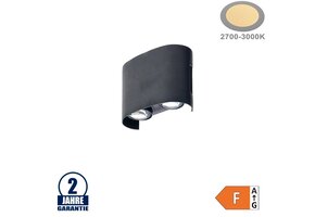 4W LED Wandleuchte Schwarz Warmweiß