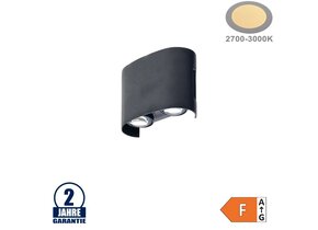 4W LED Wandleuchte Schwarz Warmweiß