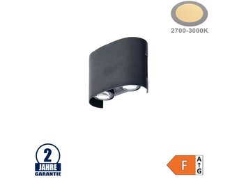 4W LED Wandleuchte Schwarz Warmweiß