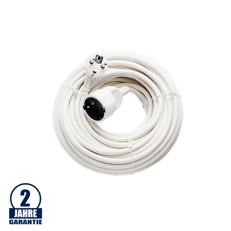 Verlängerungskabel 20m weiß