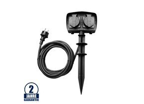 Erdspieß-Steckdose 2-fach 5m Kabel