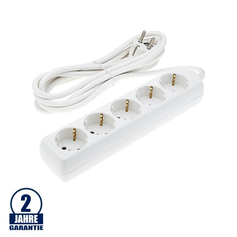 Steckdosenleiste 5-fach 3m Kabel 16A