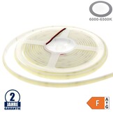 320SMD/m 10W/m 24V COB LED Streifen spritzwassergeschützt Kaltweiß 5m