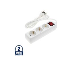 Steckdosenleiste 3-fach 1,5m Kabel 16A mit Schalter