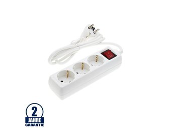 Steckdosenleiste 3-fach 1,5m Kabel 16A mit Schalter