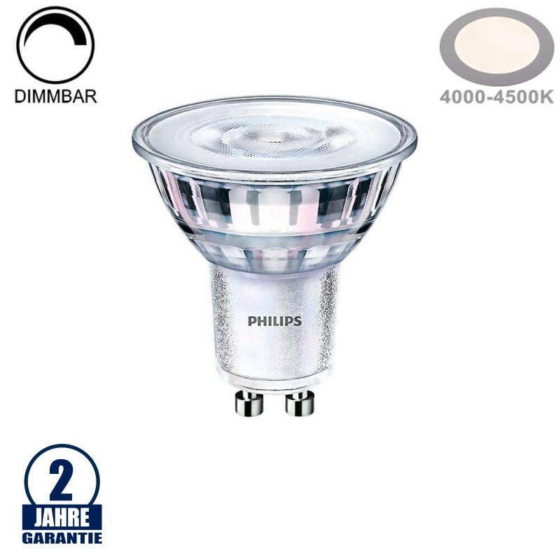 4W LED GU10 Spot Philips CorePro Neutralweiß Dimmbar