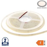 320SMD/m 10W/m 24V COB LED Streifen spritzwassergeschützt Neutralweiß 5m