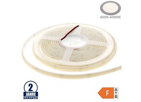 320SMD/m 10W/m 24V COB LED Streifen spritzwassergeschützt Neutralweiß 5m