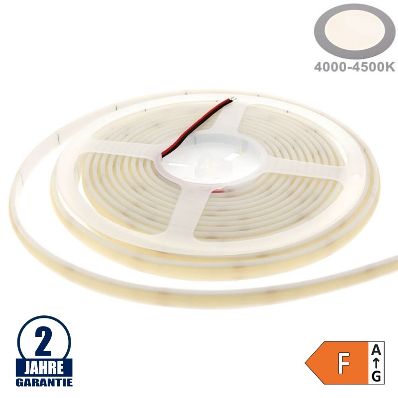 320SMD/m 10W/m 24V COB LED Streifen spritzwassergeschützt Neutralweiß 5m