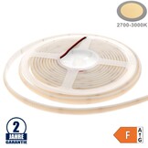 320SMD/m 10W/m 24V COB LED Streifen spritzwassergeschützt Warmweiß 5m