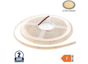 320SMD/m 10W/m 24V COB LED Streifen spritzwassergeschützt Warmweiß 5m