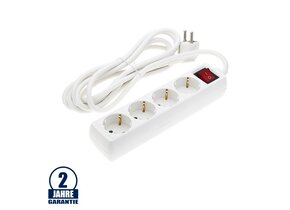 Steckdosenleiste 4-fach 1,5m Kabel 16A mit Schalter