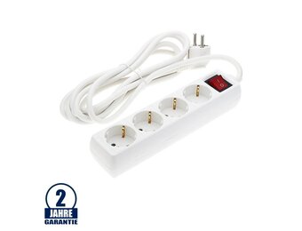 Steckdosenleiste 4-fach 1,5m Kabel 16A mit Schalter