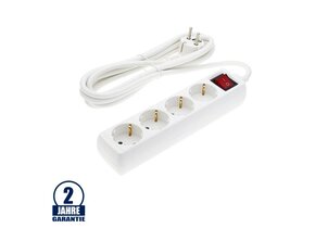 Steckdosenleiste 4-fach 3m Kabel 16A mit Schalter