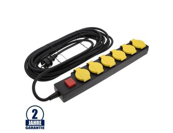 Steckdosenleiste IP44 6-fach 10m Kabel 16A