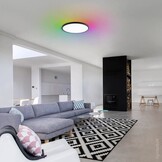 24W Deckenleuchte Schwarz RGB+CCT