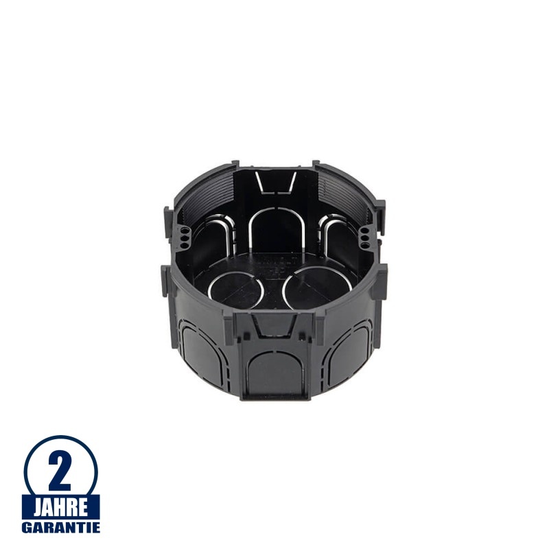 Kombi-Abzweig-Schalterdose Ø 75mm halogenfrei Unterputz schwarz