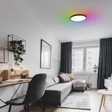 18W Deckenleuchte Schwarz RGB+CCT